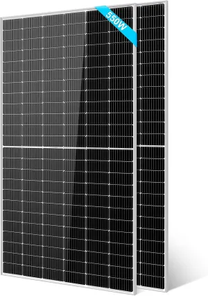 SUNGOLDPOWER UL61730 2PCS 550W Solar Panels Monocrystalline,Waterproof IP68,High Efficiency Solar Panel for Charging Station,Household,Marine,On/Off Grid Solar System (Total 1100W)