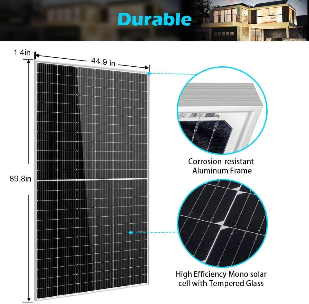 SUNGOLDPOWER UL61730 2PCS 550W Solar Panels Monocrystalline,Waterproof IP68,High Efficiency Solar Panel for Charging Station,Household,Marine,On/Off Grid Solar System (Total 1100W)