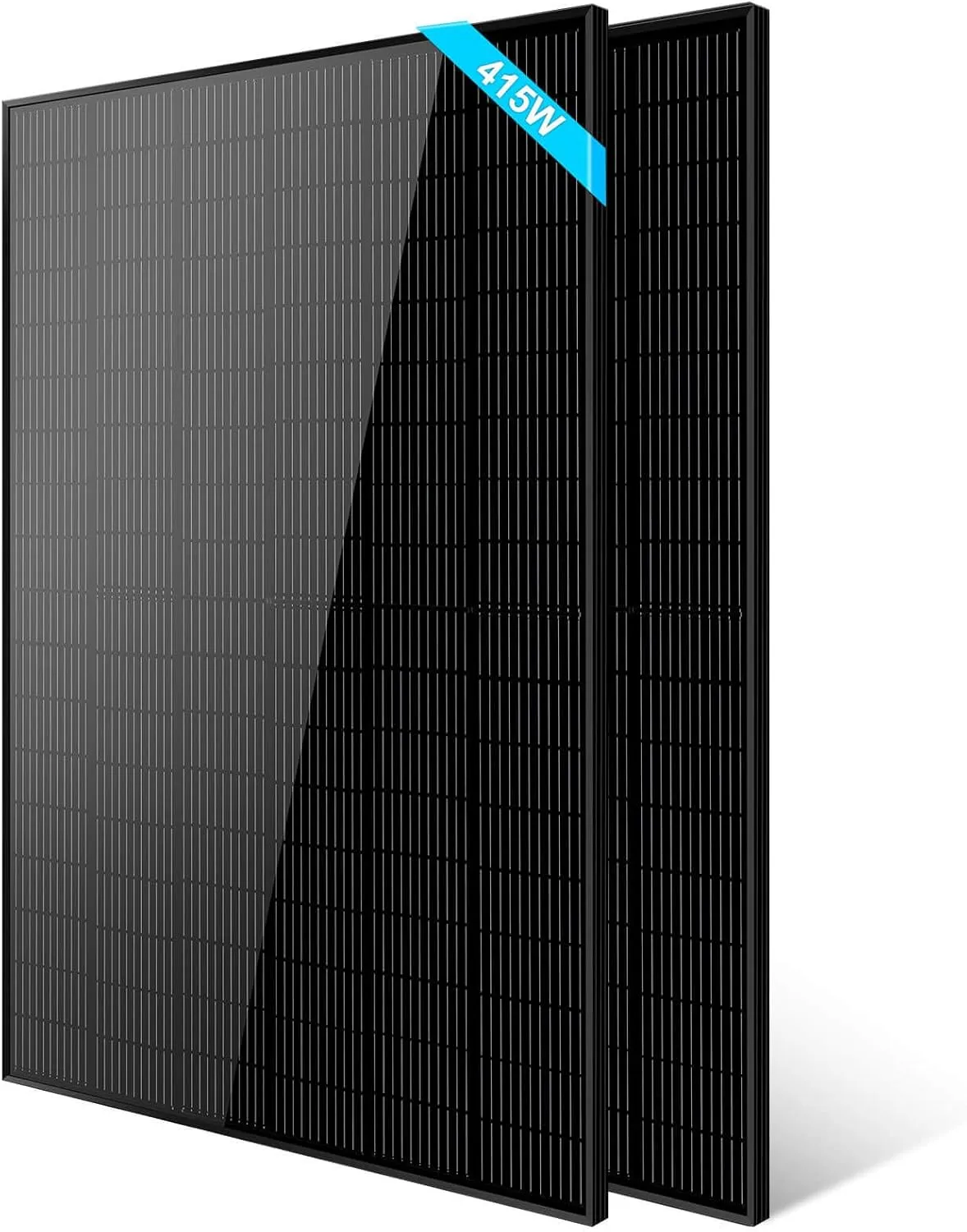 SUNGOLDPOWER UL61730 415W Solar Panel 2PCS,Monocrystalline,Grade A Solar Cell,IP68 High Efficiency for Charging 12V/24V,36V/48V Solar System for RV,House,Rooftop,Farm,On and Off Grid(830W)