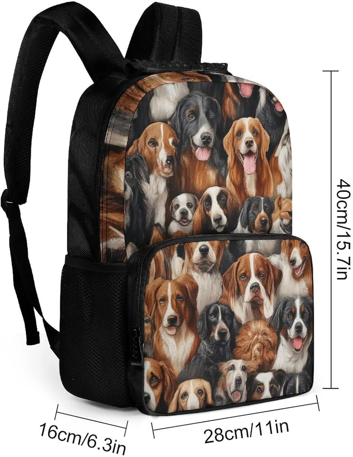 Supdreamc Lightweight Rucksacks for Camping Picnic Walking Cycling - Large Capacity Multipurpose Anti-Theft Carry On Bag, Husky Shepherd Dog Golden Hair Dog Puppy Travel Hiking & Camping Rucksack
