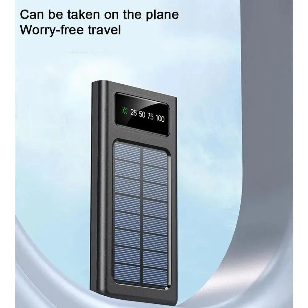 Super 3000000 mAh 4 USB Portable Charger Solar Power Bank For Cell Phone