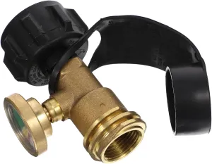 SUPVOX Propane Tank Adapter with Pressure Gauge Gas Tank Convert Head for Camping Stoves Grills and Outdoor Appliances Durable Construction for Long Term Use Easy Monitoring