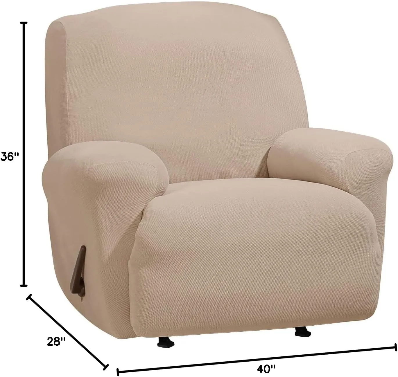 Sure Fit Stretch Morgan 1-Piece - Recliner Slipcover - Khaki (SF45356)