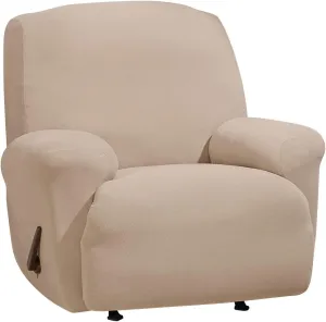 Sure Fit Stretch Morgan 1-Piece - Recliner Slipcover - Khaki (SF45356)