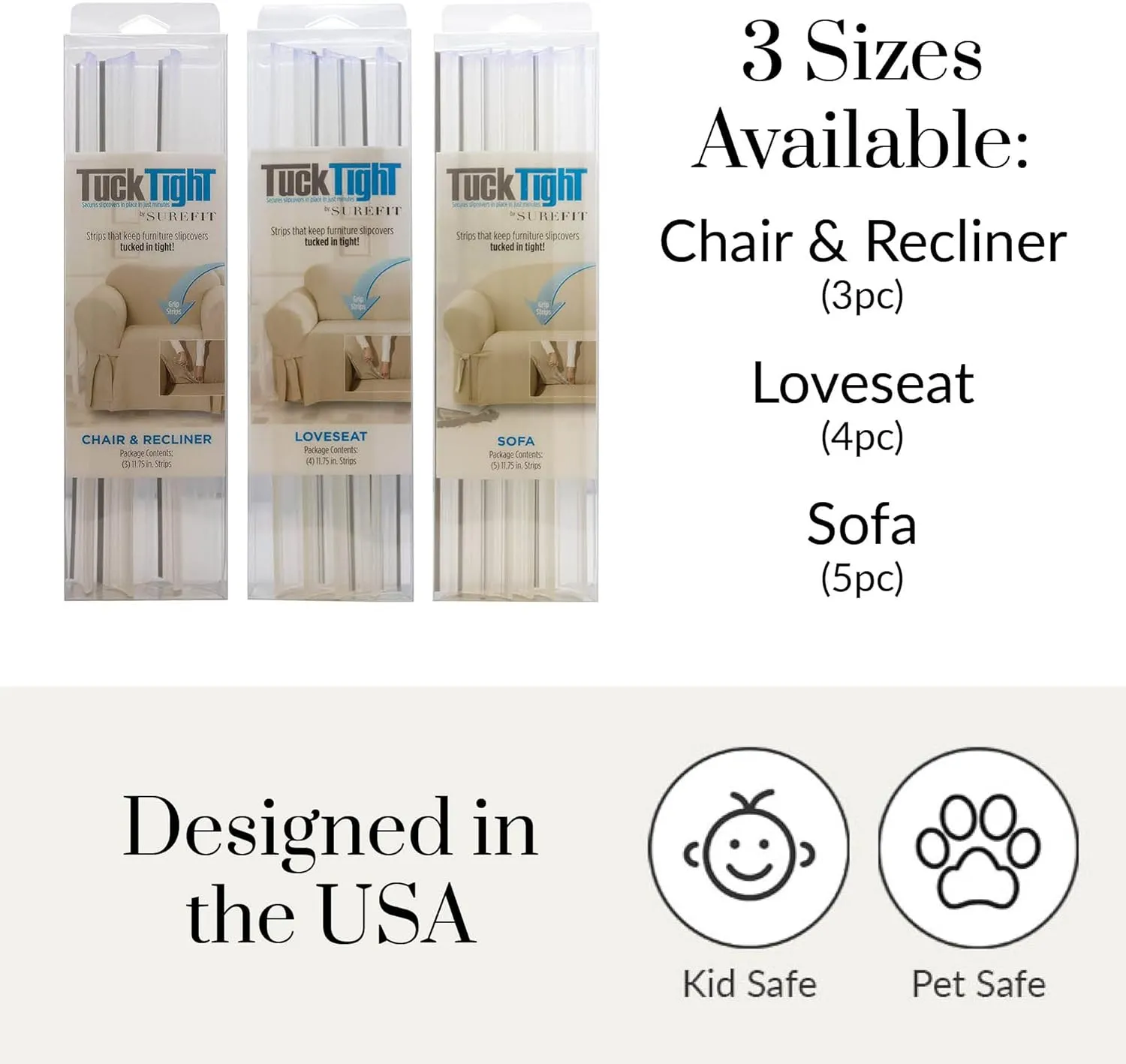SureFit Tuck Tight for Chair (3 Strips)