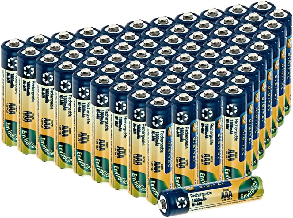 Synergy Digital Baby Monitor Batteries, Compatible with Angelcare AC1100 Baby Monitor, (Ni-MH, 1.25V, 1000mAh), Combo-Pack Includes: 72 x AAA Rechargeable Batteries