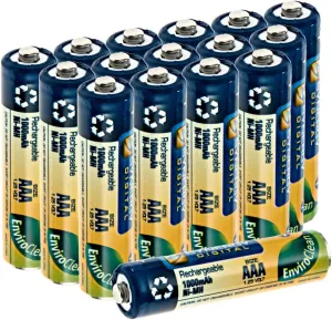 Synergy Digital Baby Monitor Batteries, Compatible with Angelcare AC701 Baby Monitor, (Ni-MH, 1.25V, 1000mAh), Combo-Pack Includes: 16 x AAA Rechargeable Batteries