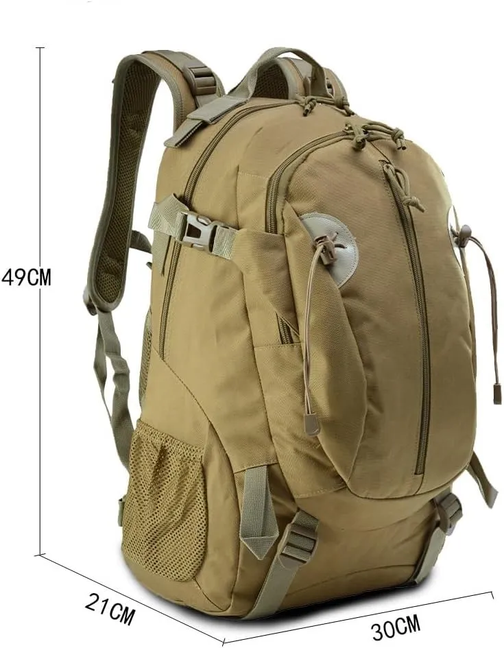 Tactical Backpack Military Molle Hiking 20-35L camouflage tactical hiking mountaineering sports outdoor black