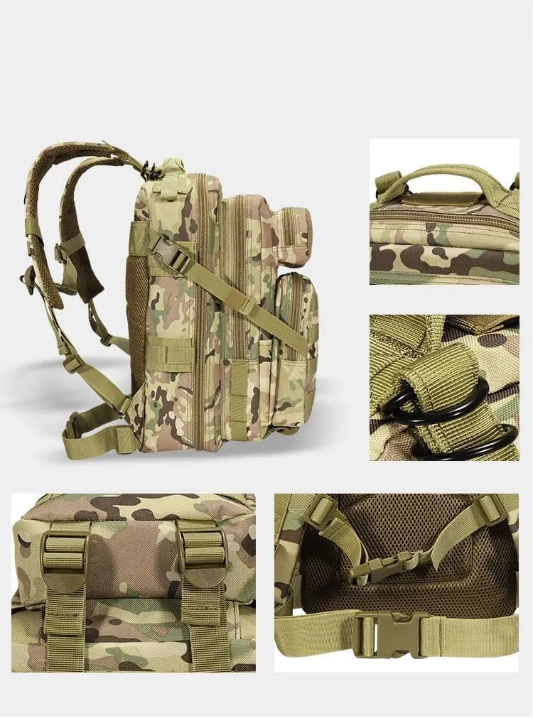 Tactical Backpack Military Molle Hiking 30L Tactical Outdoor Mountaineering Trekking Attack Digital Camo