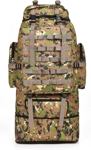 Tactical Backpack Military Molle Hiking 36-55L Camouflage Mountaineering Bag Tactical Hiking Bag Cycling Jungle Camouflage