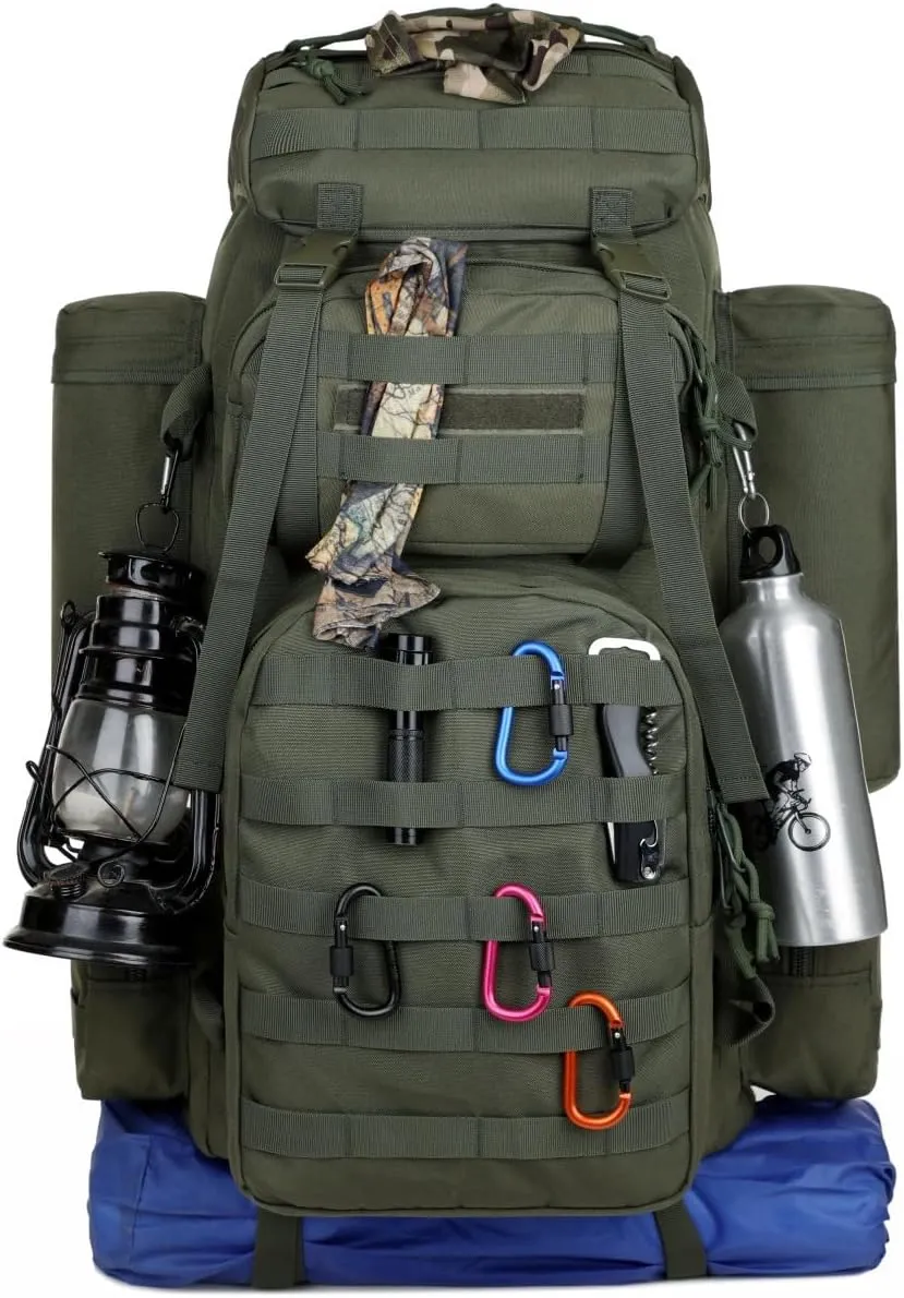 Tactical Backpack Military Molle Hiking 56-75L Outdoor Hiking Bag Wild Jungle Tactical Trekking Rucksack New Camouflage