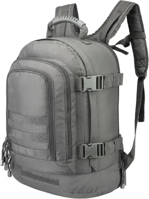 Tactical Backpacks Assault Pack 3 Day Bag Expandable Backpack Out Bag Classic Case Travel Hiking(Gray, with Belt)