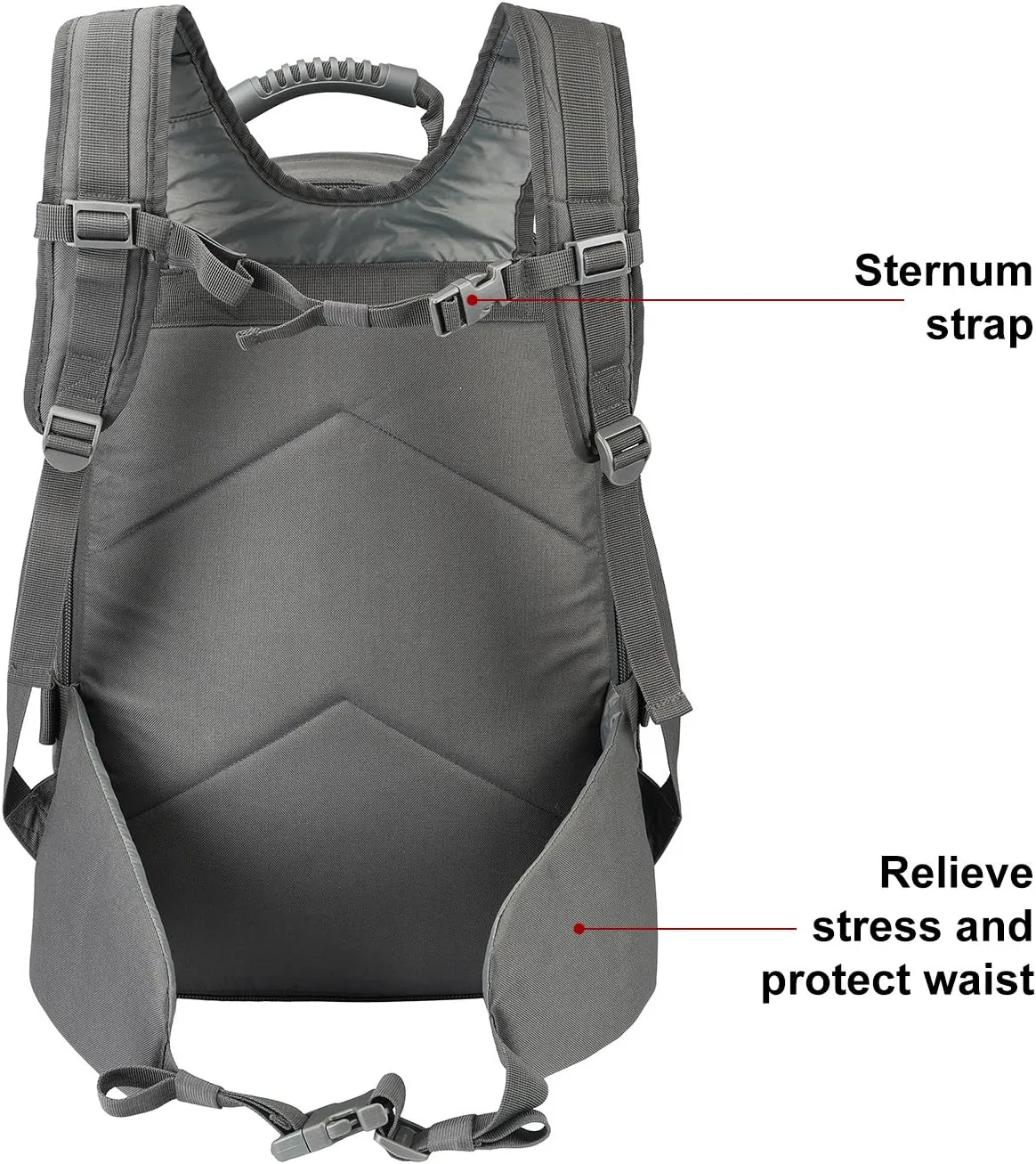 Tactical Backpacks Assault Pack 3 Day Bag Expandable Backpack Out Bag Classic Case Travel Hiking(Gray, with Belt)