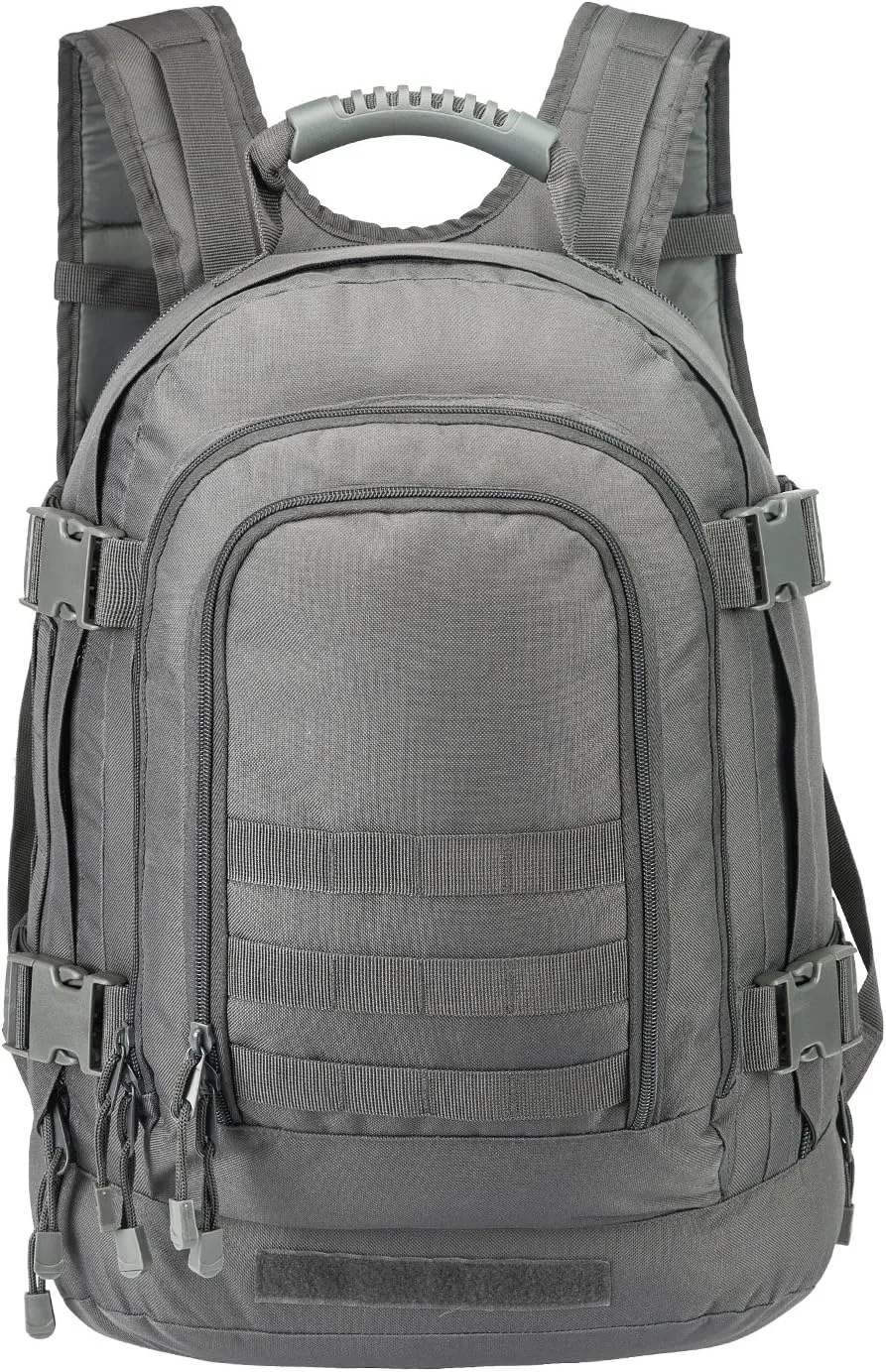 Tactical Backpacks Assault Pack 3 Day Bag Expandable Backpack Out Bag Classic Case Travel Hiking(Gray, with Belt)