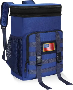 Tactical Insulated Backpack Cooler - Soft Expandable Cooler Backpack - LeakPoof Heavy Duty Lunch Backpack for Men Work Daytrip Travel