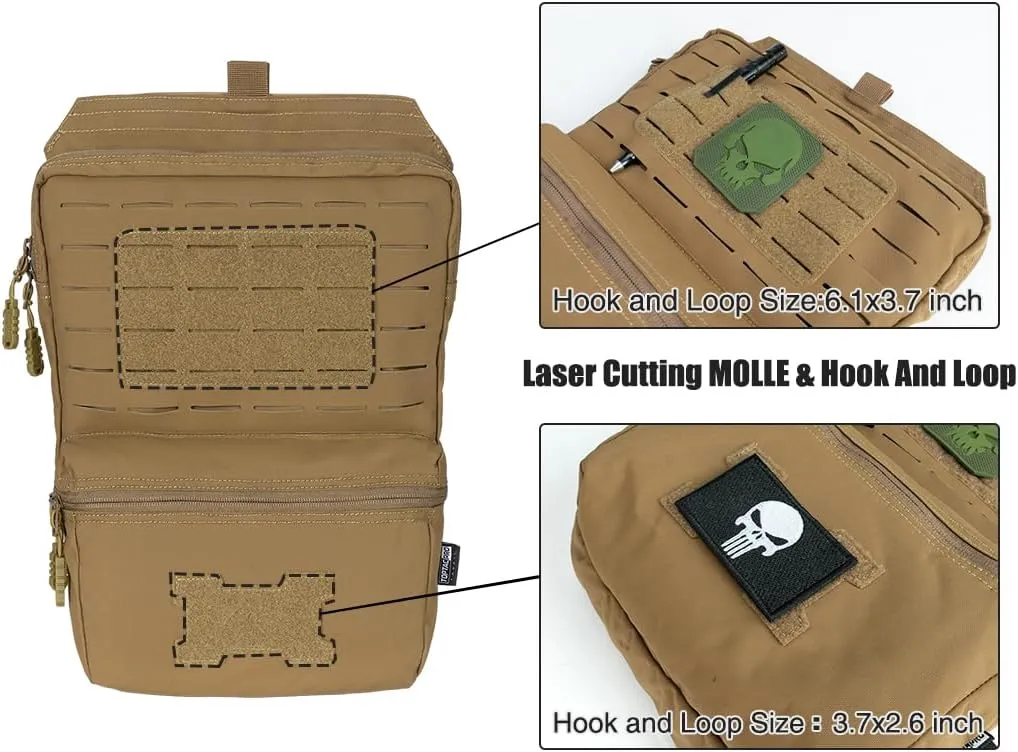 Tactical MOLLE Hydration Pack for 2L Hydration Water Bladder Hydration Bag 500D Nylon