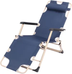 TECHTONGDA Portable Folding Bed Camping Chair Office Folding Recliner Outdoor Folding Sling Chair