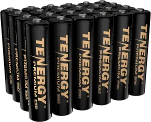Tenergy Premium PRO Rechargeable AAA Batteries, High Capacity 1100mAh NiMH AAA Battery, 24 Pack Rechargeable Batteries
