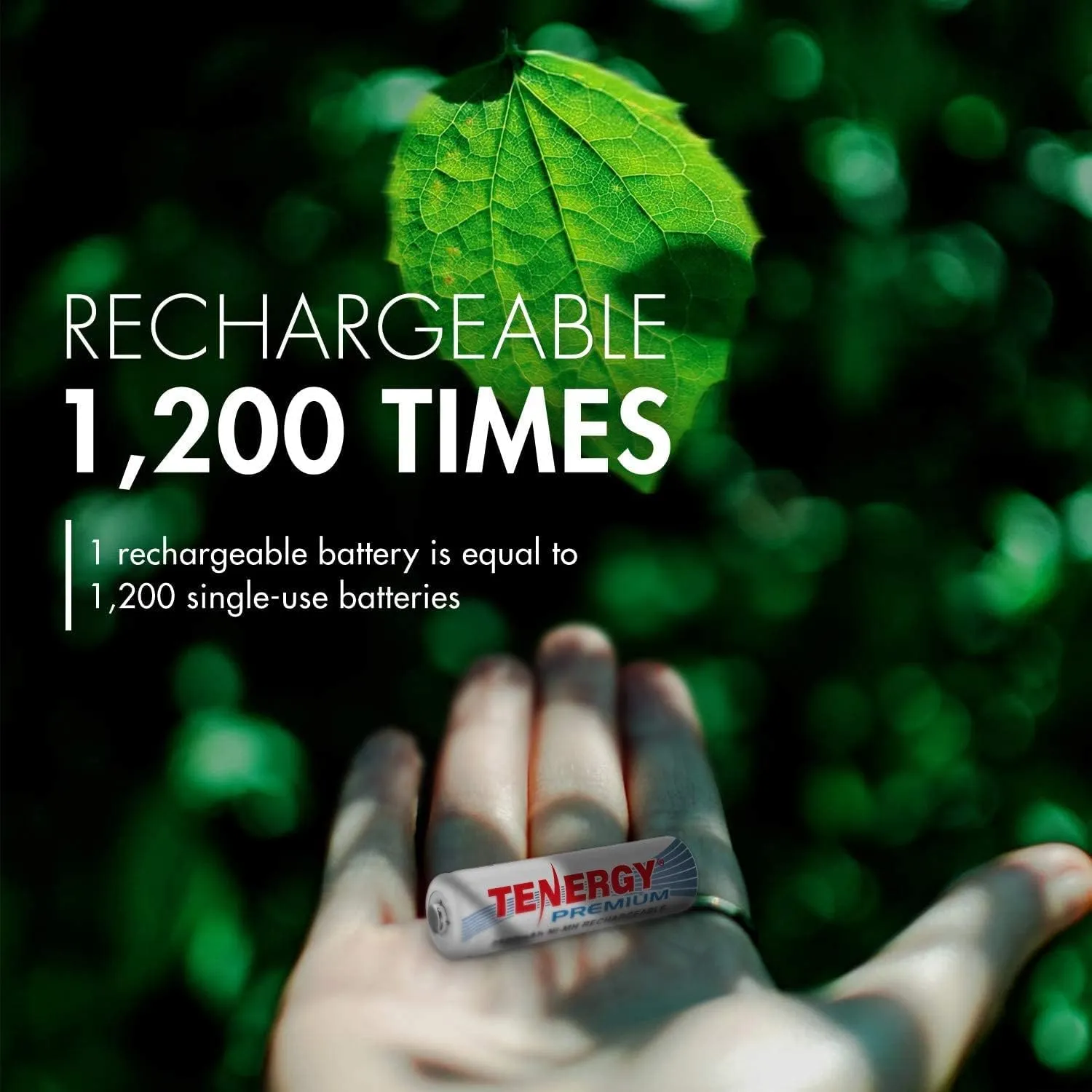 Tenergy Premium Rechargeable AA Batteries, High Capacity 2500mAh NiMH AA Battery, AA Cell Battery, 60 Pack