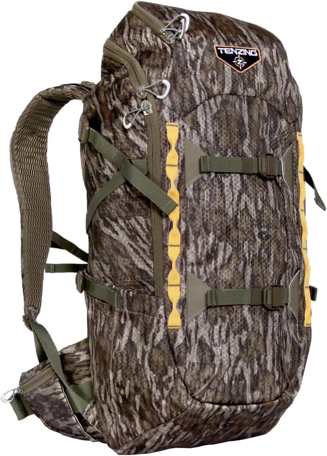 TENZING 2300 Whitetail Day Pack Rugged Camo Hunting Backpack with 4 Compartments & 13 Organizational Pockets, Hydration Bladder, ‎Mossy Oak Bottomlands, One Size