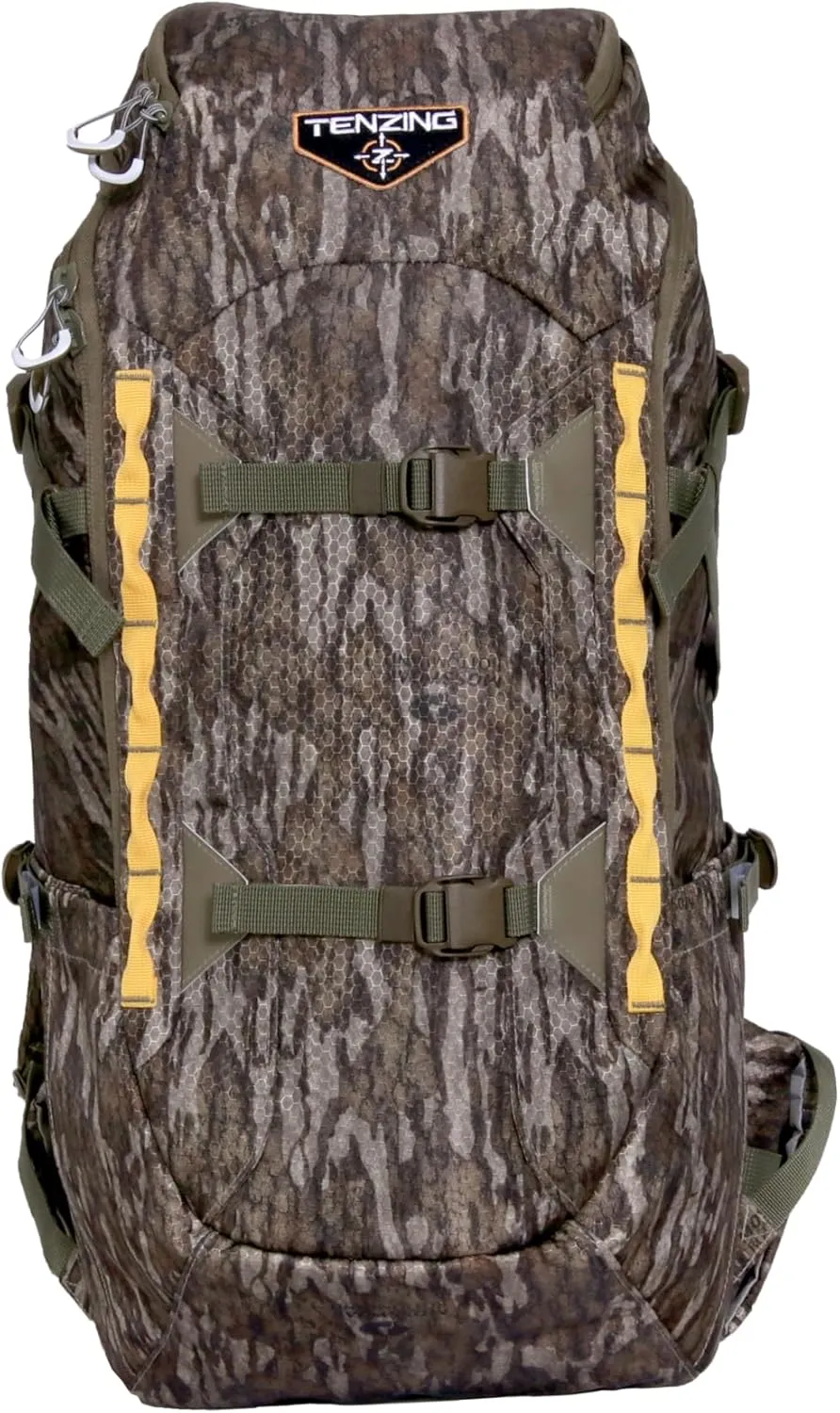 TENZING 2300 Whitetail Day Pack Rugged Camo Hunting Backpack with 4 Compartments & 13 Organizational Pockets, Hydration Bladder, ‎Mossy Oak Bottomlands, One Size