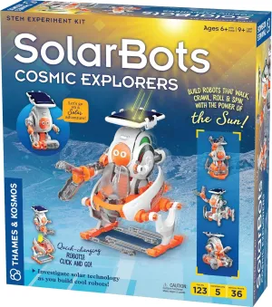Thames & Kosmos SolarBots: Cosmic Explorers STEM Experiment Kit | Build 5 Solar-Powered Robots That Walk, Crawl, Spin & Roll, No Batteries Required, Solar Panel Included, Explore Solar Technology