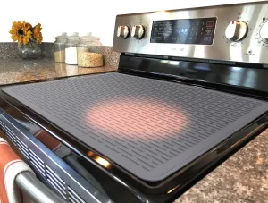 Thermochromic Stove Top Cover for Electric Stove - Silicone Stove Mat for Glass Top, Glass Cooktop Protector, Range Covers for Electric Stove (Gray-Pink,Temperature-changing)