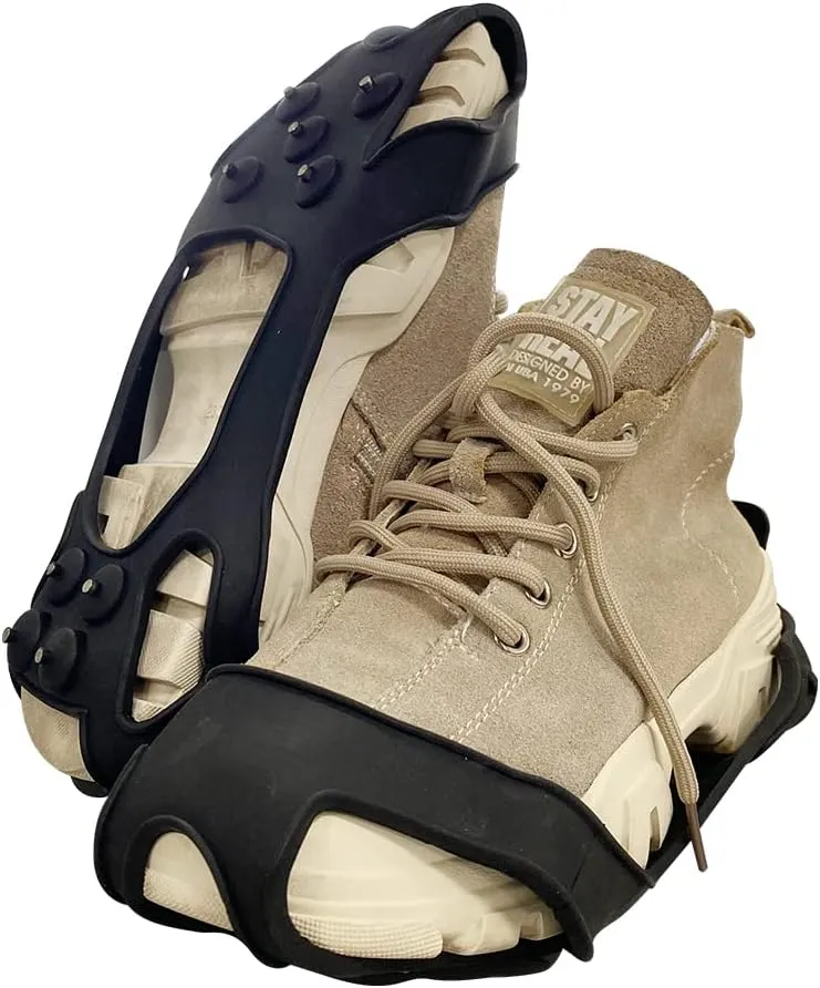 THUNDERBAY Ice Cleats Traction Snow Grips for Boots Shoes Women Men Kids Anti Slip for Hiking Fishing Walking Climbing Mountaineering
