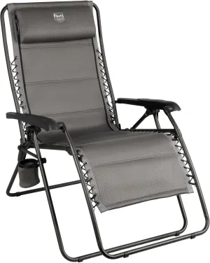 Timber Ridge Balsam Deluxe Zero Gravity Lounger Oversize Outdoor Recliner Chair, Grey