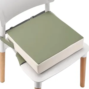 Toddler Booster Seat for Dining Table (PU Material),Portable Kids Booster Seat with Safety Buckles, High Cushion for Travel with Non-Slip Bottom