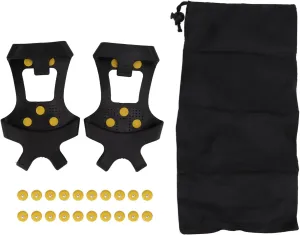 Topyond Non Slip Crampons, Climbing Shoe Spikes, 1 Pair 10 Studs Anti Skid Snow Ice Grip Cleats Crampons Shoes Cover