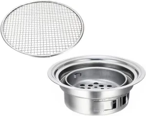 Totority Portable Barbecue Grill Korean Style Bbq Stove Compact Outdoor Grill Charcoal Grilling Tools