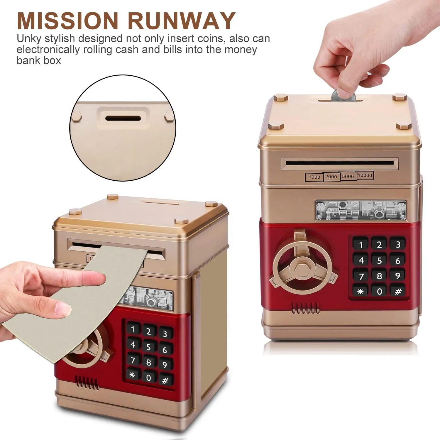 Toy Piggy Bank, Electronic Password Saving Box Gift for Kids