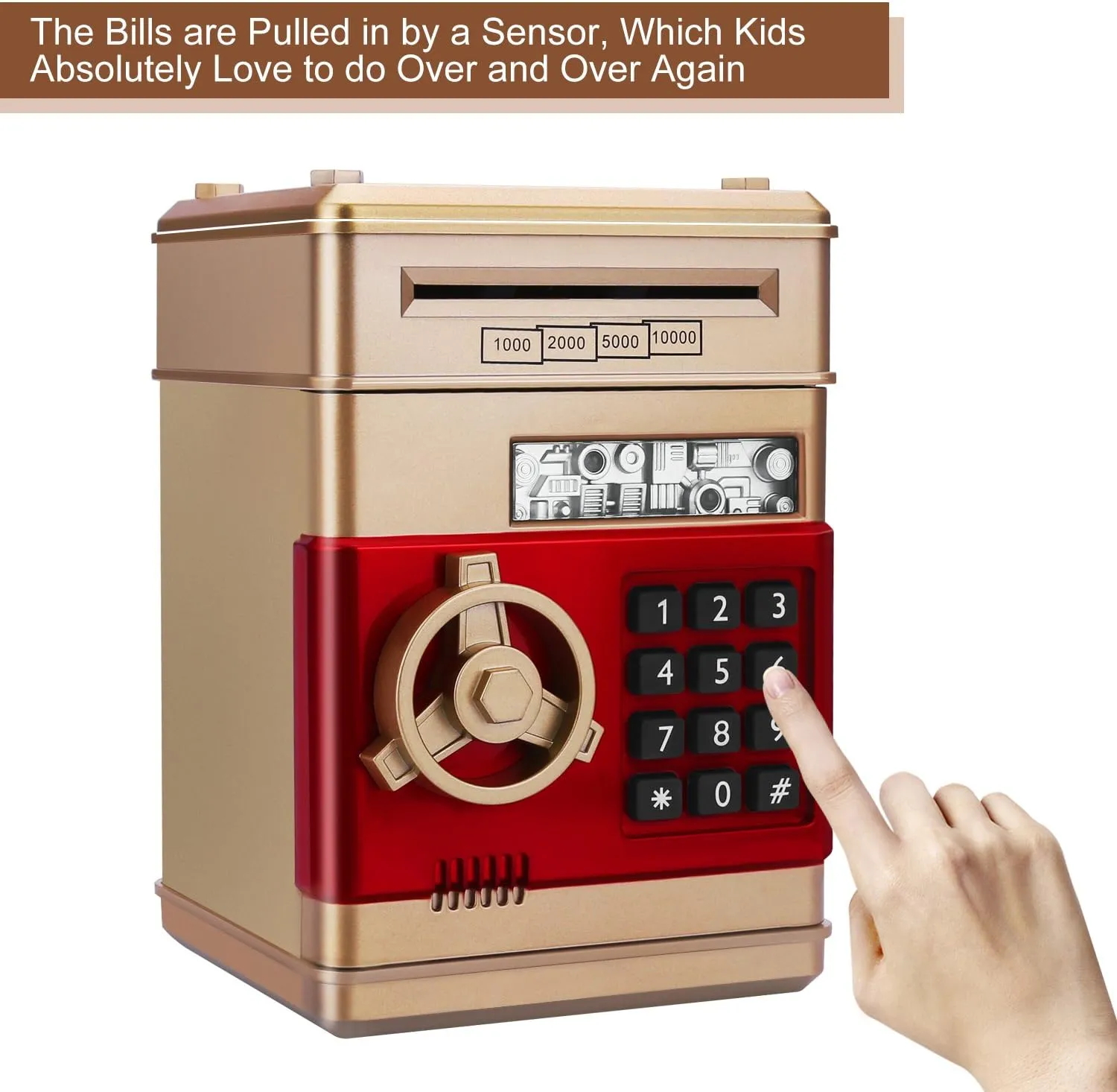 Toy Piggy Bank, Electronic Password Saving Box Gift for Kids