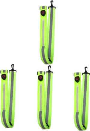 TOYANDONA Reflective Running Belt for Night Activities Rechargeable LED Strap for Hiking Cycling Walking