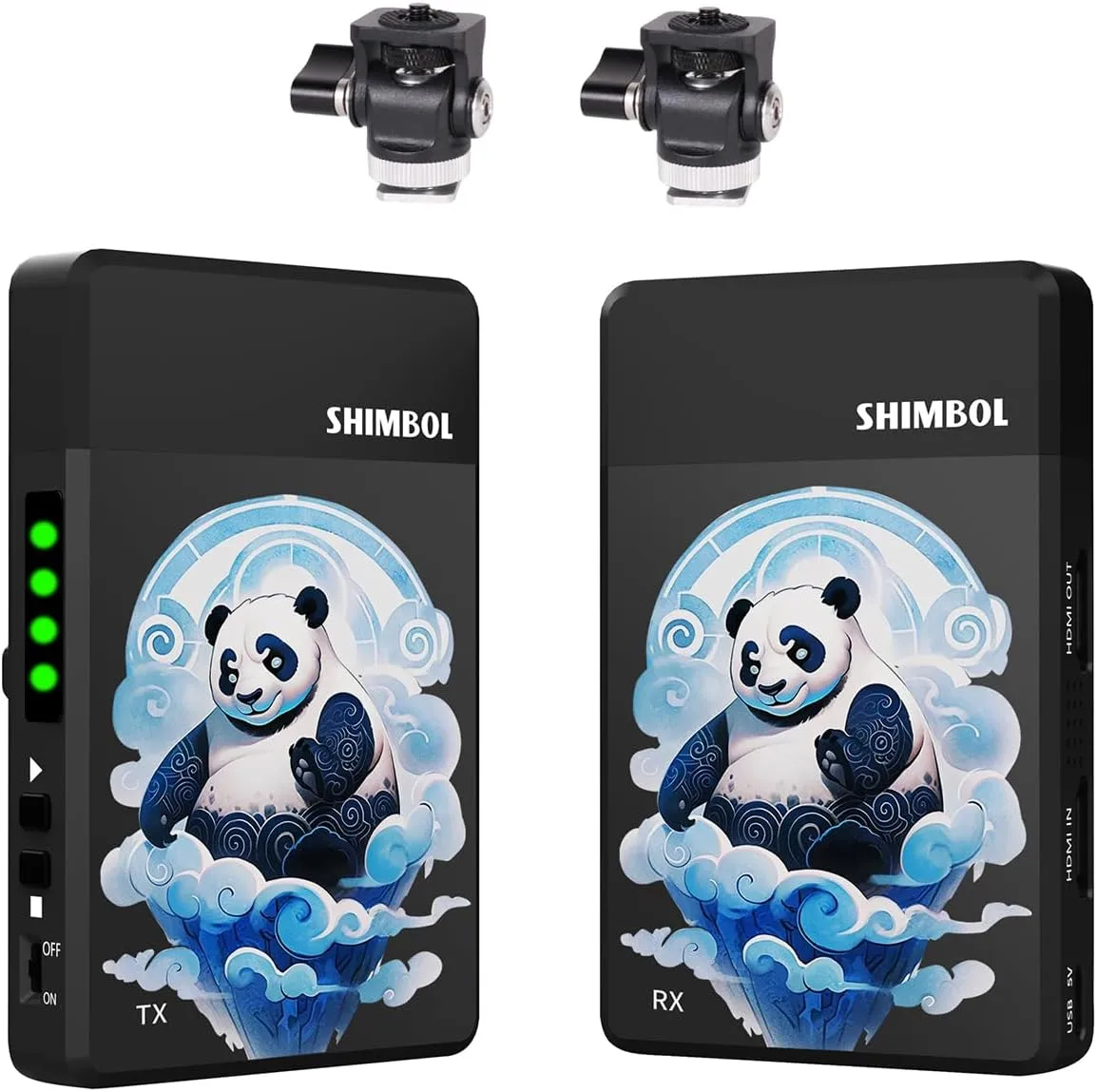 TP Max 1000ft Wireless Video Transmission System,5G HDMI Transmitter and Receiver Support 1080p60 70ms Latency with Hot Shoe Mount
