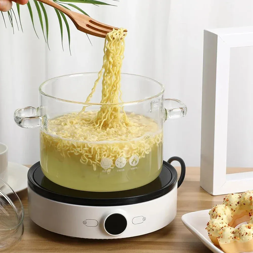Transparent Glass Soup Pot With Lid Cooking Pot