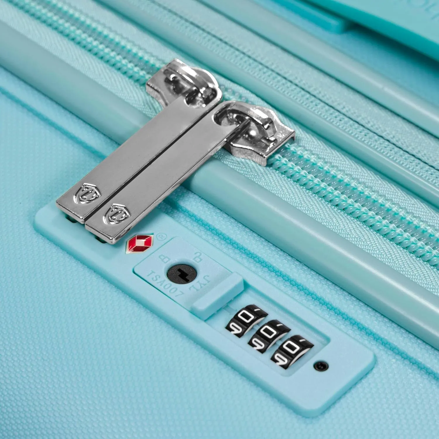 Traveler's Choice Pagosa Indestructible Hardshell Expandable Spinner Luggage, Baby Blue, Carry-on