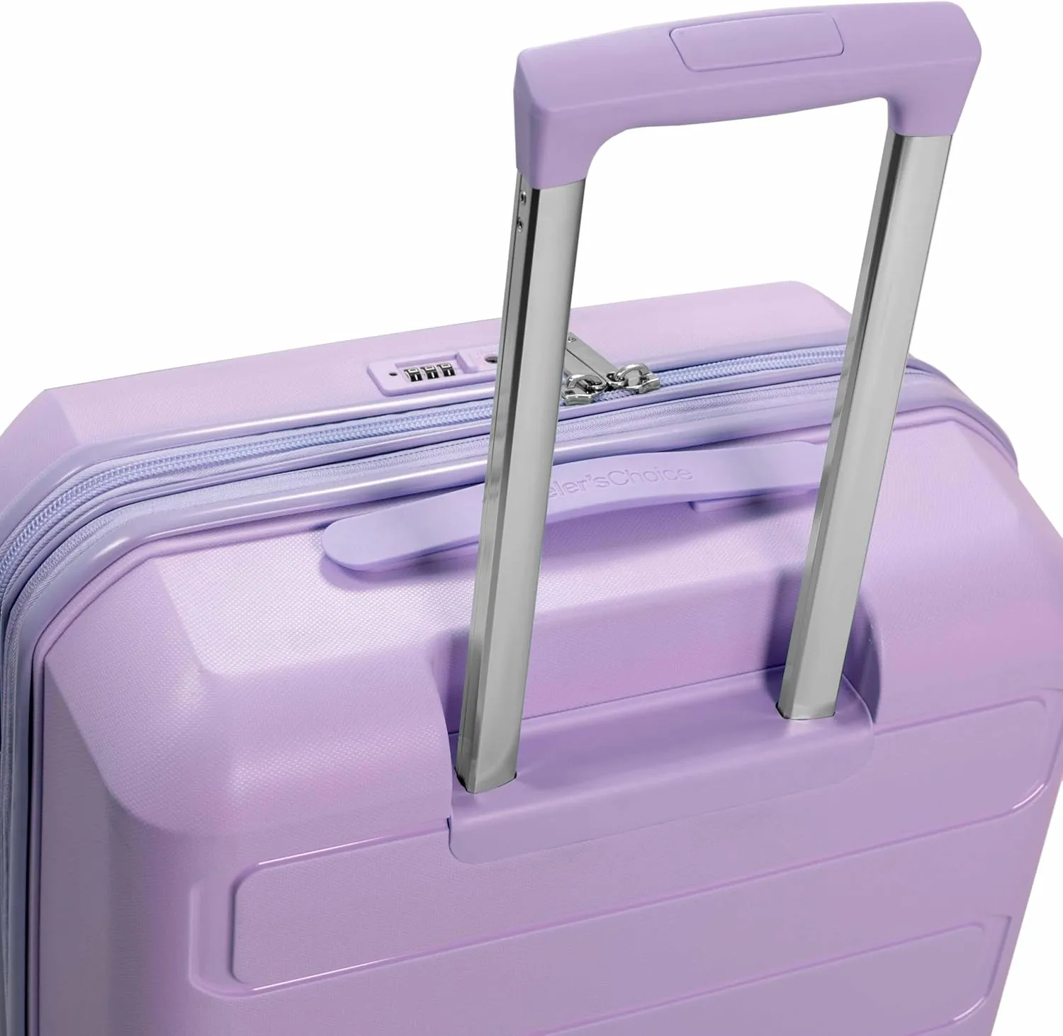 Traveler's Choice Pagosa Indestructible Hardshell Expandable Spinner Luggage, Lavender, 2 Piece Set