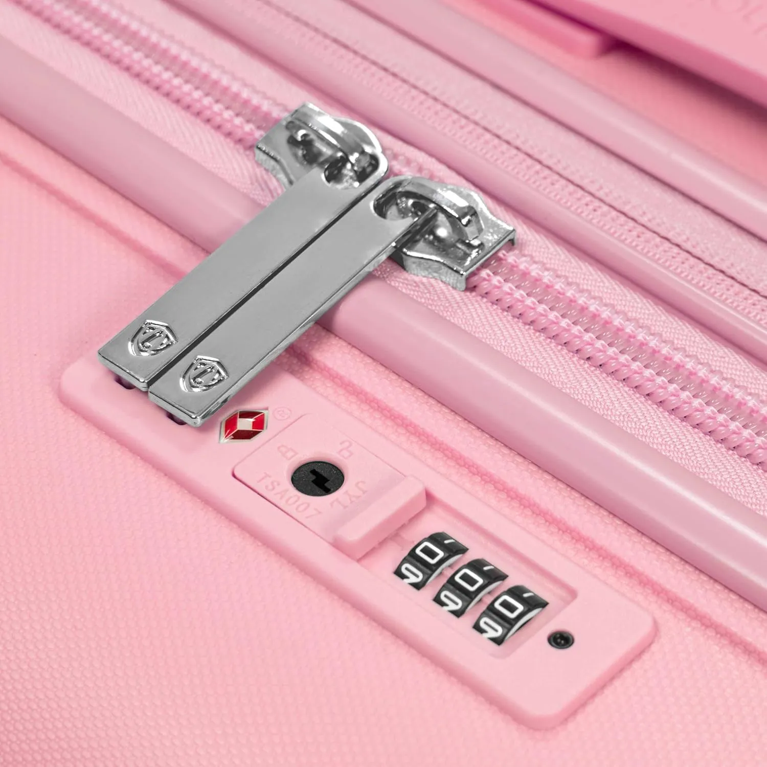 Traveler's Choice Pagosa Indestructible Hardshell Expandable Spinner Luggage, Pink, Carry-on