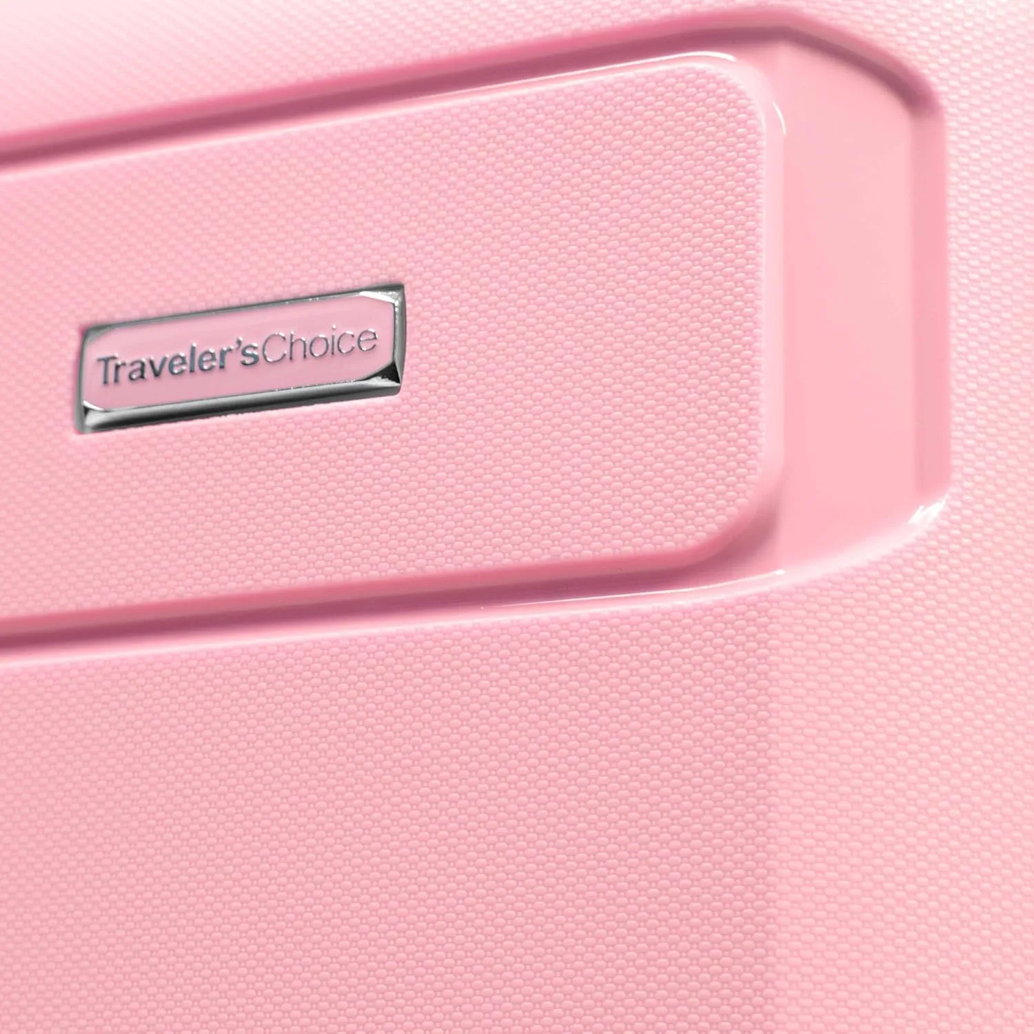 Traveler's Choice Pagosa Indestructible Hardshell Expandable Spinner Luggage, Pink, Carry-on