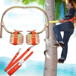 Tree Climbing Gear, Non-Slip Pole Climbing Spikes With Safety Harness, Electrician'S Foot Buckle, Tree Climbing Gear For Tree Work, Rust Protection, Wear-Resistant, Easy To Pick Fruits,250Model