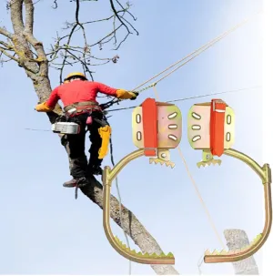 Tree Climbing Gear, Pole Climbing Spikes Adjustable Climbing Tree Shoes Non-Slip Pedal, 304 Stainless Steel Tree Climbing Tool for Hunting Observation, Picking Fruit,350Model