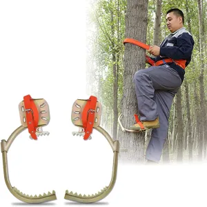 Tree Climbing Spike Set, Tree Care Spikes with Safety Belt, Climbing Trees Artifact Climbing Aid Tool Set Forest Crampons Tree Crampons, Tree Climbing, Climbing Trees Artifact for Observation Huntin