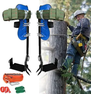 Tree Climbing Spikes Non-Slip Tree Climbing Spurs,with Safety Harness Belt 304 Stainless Steel Tree Climbing Tool