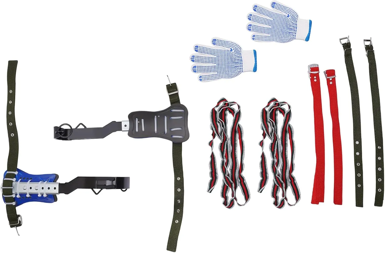 Tree Climbing Spikes Set, Tree Climbing Gear with Adjustable Climbing Belt Rope and Hand Ascender, Climbing Tools Kit for Climbing, Picking Fruit, Indoor and Outdoor Sports(bear 330.69lbs)