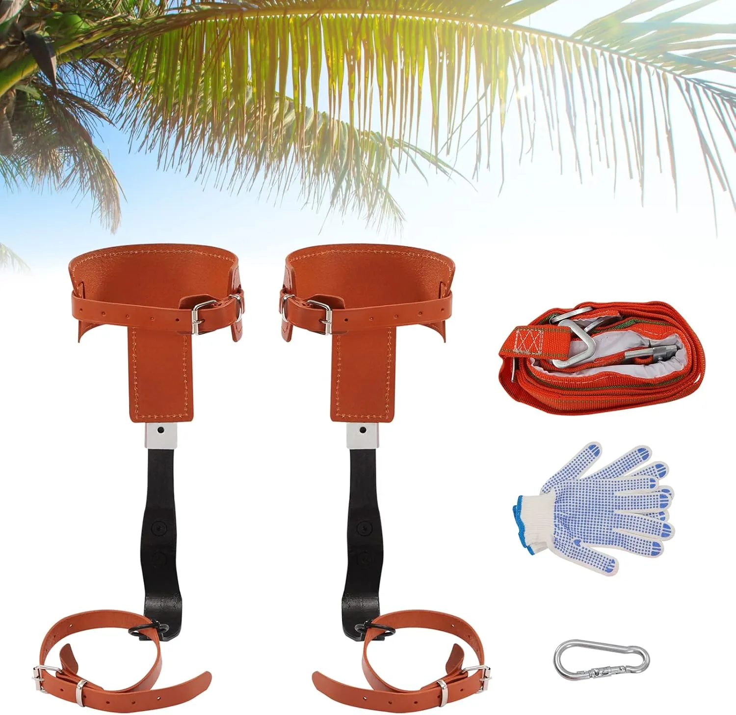 Tree Climbing Spikes, Tree Climbing Gear with Adjustable Climbing Belt and Upgrade Rope,Tree Climbing Kit for Sports