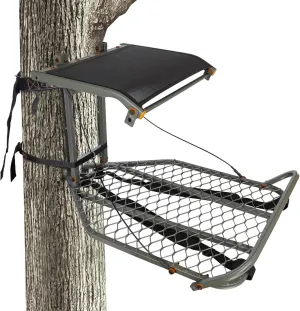 Treestands Medium Mesh Hang-on Treestand | Single-Person Hunting Ladderstand | Steel Climbing Tree Stand | Max 300Lbs