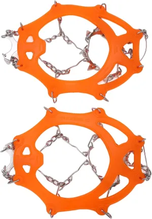 Twelve Teeth Mountaineering Crampons, Wearproof Anti Skid Snow Shoes Accessory, for Ice Snow Hiking Climbing Mountaineering with Ice No Slip Grips