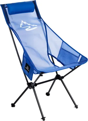 Ultra Lightweight High Back Folding Camping Chair with Carry Bag - Portable, Compact, and Sturdy for Outdoor Adventures, Beach, Fishing, Hiking, Picnic, Travel (Blue)